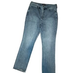 NYDJ Curves 360 Womens Size 12 Light Wash High Rise Straight Leg Denim Jeans